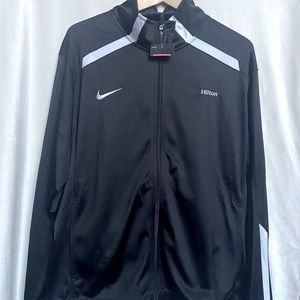 NWT. Nike- Black Activewear Full Zip Jacket w/pockets. 
Size L.
